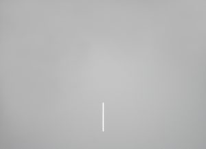 Minimalist artwork featuring a soft, light gray background with a single vertical white line positioned near the center. The composition emphasizes simplicity and symmetry, creating a sense of calm and balance through the stark contrast of the line against the muted backdrop.